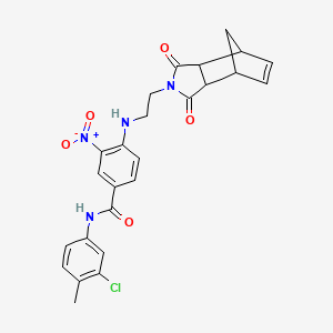 molecular formula C25H23ClN4O5 B6022379 N-(3-chloro-4-methylphenyl)-4-[2-(3,5-dioxo-4-azatricyclo[5.2.1.02,6]dec-8-en-4-yl)ethylamino]-3-nitrobenzamide 