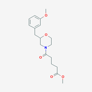 molecular formula C18H25NO5 B6022394 methyl 5-[2-(3-methoxybenzyl)-4-morpholinyl]-5-oxopentanoate 