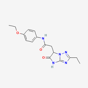 molecular formula C16H19N5O3 B6022409 N-(4-ethoxyphenyl)-2-(2-ethyl-5-oxo-5,6-dihydro-4H-imidazo[1,2-b][1,2,4]triazol-6-yl)acetamide 