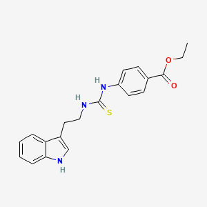 molecular formula C20H21N3O2S B6022439 ethyl 4-[2-(1H-indol-3-yl)ethylcarbamothioylamino]benzoate CAS No. 6197-08-6