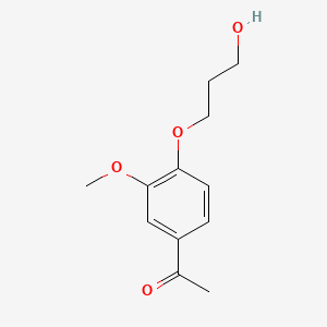 molecular formula C12H16O4 B602244 1-[4-(3-Hydroxypropoxy)-3-methoxyphenyl]ethanone CAS No. 207298-39-3