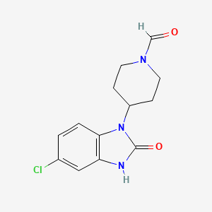molecular formula C13H14ClN3O2 B602247 4-(5-Chloro-2-oxo-2,3-dihydro-1H-benzimidazol-1-yl)-1-formylpiperidine CAS No. 1346598-11-5