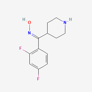 molecular formula C12H14F2N2O B602249 (E)-4-(2,4-Difluorobenzoyl)piperidine Oxime CAS No. 691007-07-5