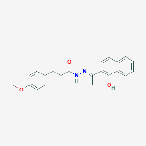 molecular formula C22H22N2O3 B6022503 N'-[1-(1-hydroxy-2-naphthyl)ethylidene]-3-(4-methoxyphenyl)propanohydrazide 