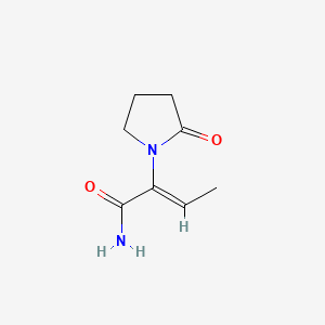 2-(2-Oxopyrrolidin-1-yl)but-2-enamide, (2Z)-