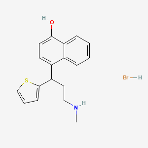 4-[3-(Methylamino)-1-(2-thienyl)propyl]-1-naphthalenol Hydrobromide (Duloxetine Impurity)