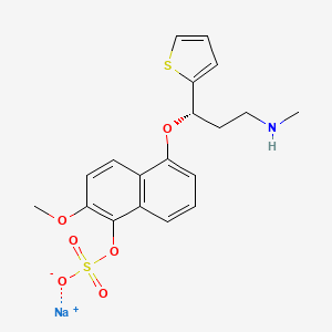 Sodium 2-methoxy-5-[(1S)-3-(methylamino)-1-(thiophen-2-yl)propoxy]naphthalen-1-yl sulfate