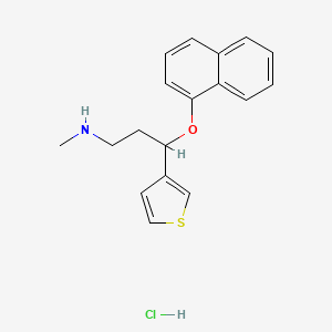 molecular formula C18H20ClNOS B602259 Duloxetine EP Impurity F (Duloxetine 3-Acetyl) HCl CAS No. 1104890-90-5