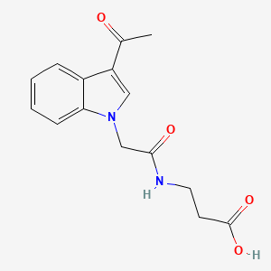 molecular formula C15H16N2O4 B6022701 N-[(3-acetyl-1H-indol-1-yl)acetyl]-beta-alanine 