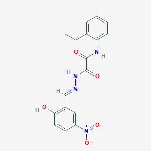 molecular formula C17H16N4O5 B6022748 N-(2-ethylphenyl)-N'-[(E)-(2-hydroxy-5-nitrophenyl)methylideneamino]oxamide 