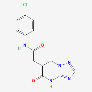 molecular formula C13H12ClN5O2 B6022798 N-(4-chlorophenyl)-2-(5-oxo-4,5,6,7-tetrahydro[1,2,4]triazolo[1,5-a]pyrimidin-6-yl)acetamide 