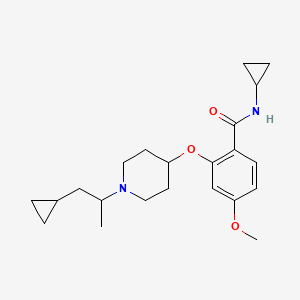 molecular formula C22H32N2O3 B6022816 N-cyclopropyl-2-{[1-(2-cyclopropyl-1-methylethyl)-4-piperidinyl]oxy}-4-methoxybenzamide 