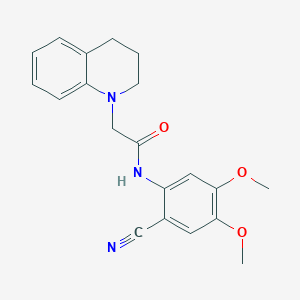 molecular formula C20H21N3O3 B6022820 N-(2-CYANO-4,5-DIMETHOXYPHENYL)-2-(3,4-DIHYDRO-1(2H)-QUINOLINYL)ACETAMIDE 