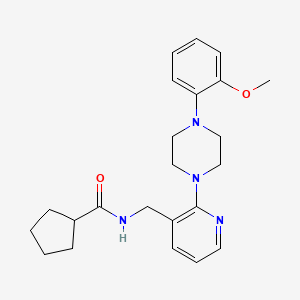 molecular formula C23H30N4O2 B6022859 N-({2-[4-(2-methoxyphenyl)-1-piperazinyl]-3-pyridinyl}methyl)cyclopentanecarboxamide 
