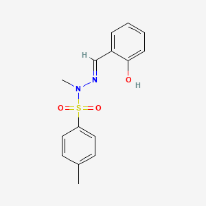 molecular formula C15H16N2O3S B6022940 N'-(2-hydroxybenzylidene)-N,4-dimethylbenzenesulfonohydrazide 