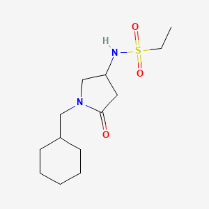 molecular formula C13H24N2O3S B6022966 N-[1-(cyclohexylmethyl)-5-oxo-3-pyrrolidinyl]ethanesulfonamide 