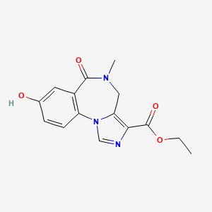 molecular formula C15H15N3O4 B602298 Ethyl 8-hydroxy-5-methyl-6-oxo-5,6-dihydro-4H-imidazo[1,5-a][1,4]benzodiazepine-3-carboxylate CAS No. 131666-45-0