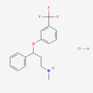 molecular formula C17H19ClF3NO B602300 meta-Fluoxetine hydrochloride CAS No. 79088-29-2