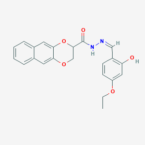 molecular formula C22H20N2O5 B6023028 N-[(Z)-(4-ethoxy-2-hydroxyphenyl)methylideneamino]-2,3-dihydrobenzo[g][1,4]benzodioxine-3-carboxamide 