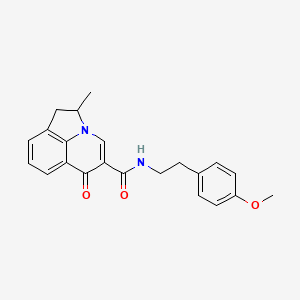 molecular formula C22H22N2O3 B6023087 N-[2-(4-methoxyphenyl)ethyl]-2-methyl-6-oxo-1,2-dihydro-6H-pyrrolo[3,2,1-ij]quinoline-5-carboxamide 