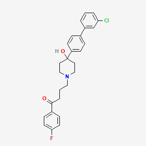 molecular formula C27H27ClFNO2 B602311 4-(4-(3'-Chlorobiphenyl-4-yl)-4-hydroxypiperidin-1-yl)-1-(4-fluorophenyl)butan-1-one CAS No. 1391052-67-7