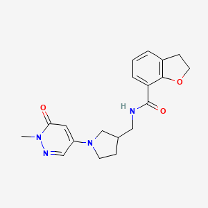 molecular formula C19H22N4O3 B6023198 N-[[1-(1-methyl-6-oxopyridazin-4-yl)pyrrolidin-3-yl]methyl]-2,3-dihydro-1-benzofuran-7-carboxamide 