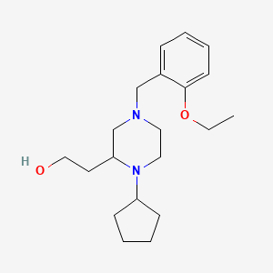 molecular formula C20H32N2O2 B6023199 2-[1-cyclopentyl-4-(2-ethoxybenzyl)-2-piperazinyl]ethanol 