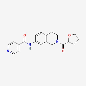 molecular formula C20H21N3O3 B6023207 N-[2-(tetrahydro-2-furanylcarbonyl)-1,2,3,4-tetrahydro-7-isoquinolinyl]isonicotinamide 