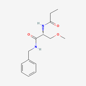 molecular formula C14H20N2O3 B602321 (2R)-2-propanoylamino-N-benzyl-3-methoxypropionamide CAS No. 1318777-56-8