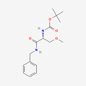 molecular formula C16H24N2O4 B602323 (R)-Tert-butyl 1-(benzylamino)-3-methoxy-1-oxopropan-2-ylcarbamate CAS No. 880468-89-3