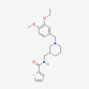molecular formula C21H28N2O3S B6023245 N-{[1-(3-ethoxy-4-methoxybenzyl)-3-piperidinyl]methyl}-2-thiophenecarboxamide 