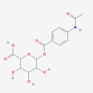 molecular formula C15H17NO9 B602327 6-(4-Acetamidobenzoyl)oxy-3,4,5-trihydroxyoxane-2-carboxylic acid CAS No. 34220-56-9