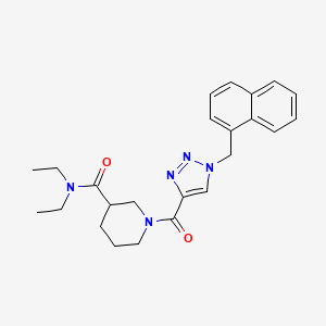 molecular formula C24H29N5O2 B6023350 N,N-diethyl-1-{[1-(1-naphthylmethyl)-1H-1,2,3-triazol-4-yl]carbonyl}-3-piperidinecarboxamide 
