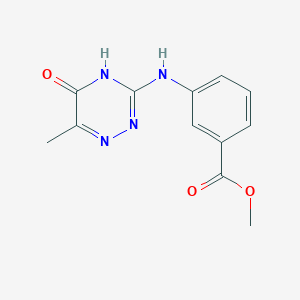 molecular formula C12H12N4O3 B6023408 methyl 3-[(6-methyl-5-oxo-4,5-dihydro-1,2,4-triazin-3-yl)amino]benzoate 