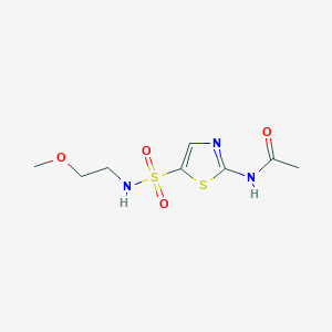 molecular formula C8H13N3O4S2 B6023430 N-(5-{[(2-methoxyethyl)amino]sulfonyl}-1,3-thiazol-2-yl)acetamide 