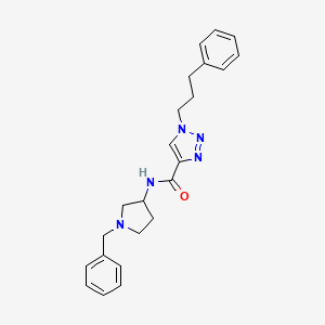 molecular formula C23H27N5O B6023441 N-(1-benzylpyrrolidin-3-yl)-1-(3-phenylpropyl)triazole-4-carboxamide 