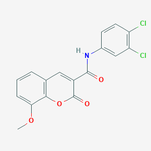 molecular formula C17H11Cl2NO4 B6023488 N-(3,4-dichlorophenyl)-8-methoxy-2-oxo-2H-chromene-3-carboxamide 