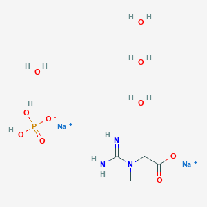 molecular formula C4H18N3Na2O10P B602361 Disodium;2-[carbamimidoyl(methyl)amino]acetate;dihydrogen phosphate;tetrahydrate CAS No. 71519-72-7