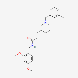 molecular formula C25H34N2O3 B6023629 N-(2,4-dimethoxybenzyl)-3-[1-(3-methylbenzyl)-3-piperidinyl]propanamide 