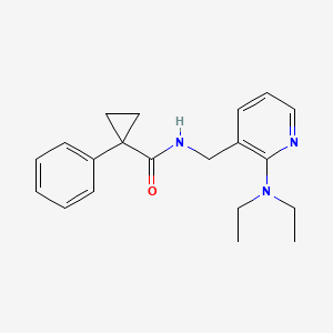 molecular formula C20H25N3O B6023652 N-[[2-(diethylamino)pyridin-3-yl]methyl]-1-phenylcyclopropane-1-carboxamide 