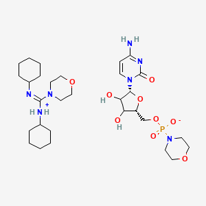 molecular formula C30H52N7O9P B602368 Cytidine 5'-Phosphoromorpholidate N,N'-Dicyclohexyl-4-morpholinecarboximidamide CAS No. 76742-18-2