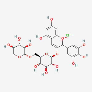 molecular formula C26H29O16Cl B602372 Delphinidin 3-Sambubioside Chloride CAS No. 53158-73-9