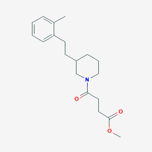 molecular formula C19H27NO3 B6023731 methyl 4-{3-[2-(2-methylphenyl)ethyl]-1-piperidinyl}-4-oxobutanoate 