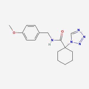 molecular formula C16H21N5O2 B6023775 N-(4-methoxybenzyl)-1-(1H-tetrazol-1-yl)cyclohexanecarboxamide 