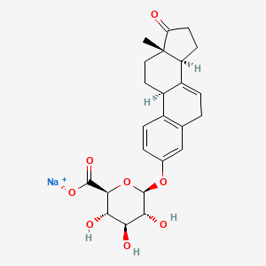molecular formula C24H27O8 . Na B602381 Equilin 3-O-beta-D-Glucuronide Sodium Salt CAS No. 27610-12-4