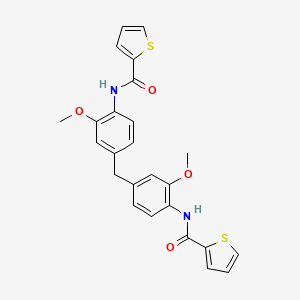 molecular formula C25H22N2O4S2 B6023811 N-[2-methoxy-4-[[3-methoxy-4-(thiophene-2-carbonylamino)phenyl]methyl]phenyl]thiophene-2-carboxamide 
