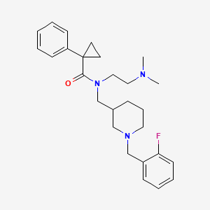molecular formula C27H36FN3O B6023857 N-[2-(dimethylamino)ethyl]-N-{[1-(2-fluorobenzyl)-3-piperidinyl]methyl}-1-phenylcyclopropanecarboxamide 