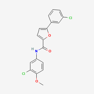 molecular formula C18H13Cl2NO3 B6023885 N-(3-chloro-4-methoxyphenyl)-5-(3-chlorophenyl)-2-furamide 