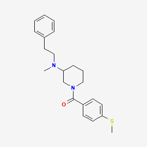 molecular formula C22H28N2OS B6024023 N-methyl-1-[4-(methylthio)benzoyl]-N-(2-phenylethyl)-3-piperidinamine 