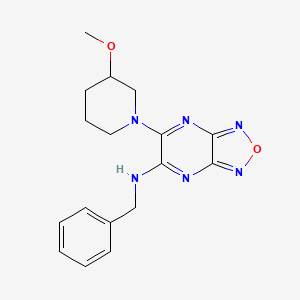 molecular formula C17H20N6O2 B6024038 N-benzyl-5-(3-methoxypiperidin-1-yl)-[1,2,5]oxadiazolo[3,4-b]pyrazin-6-amine 